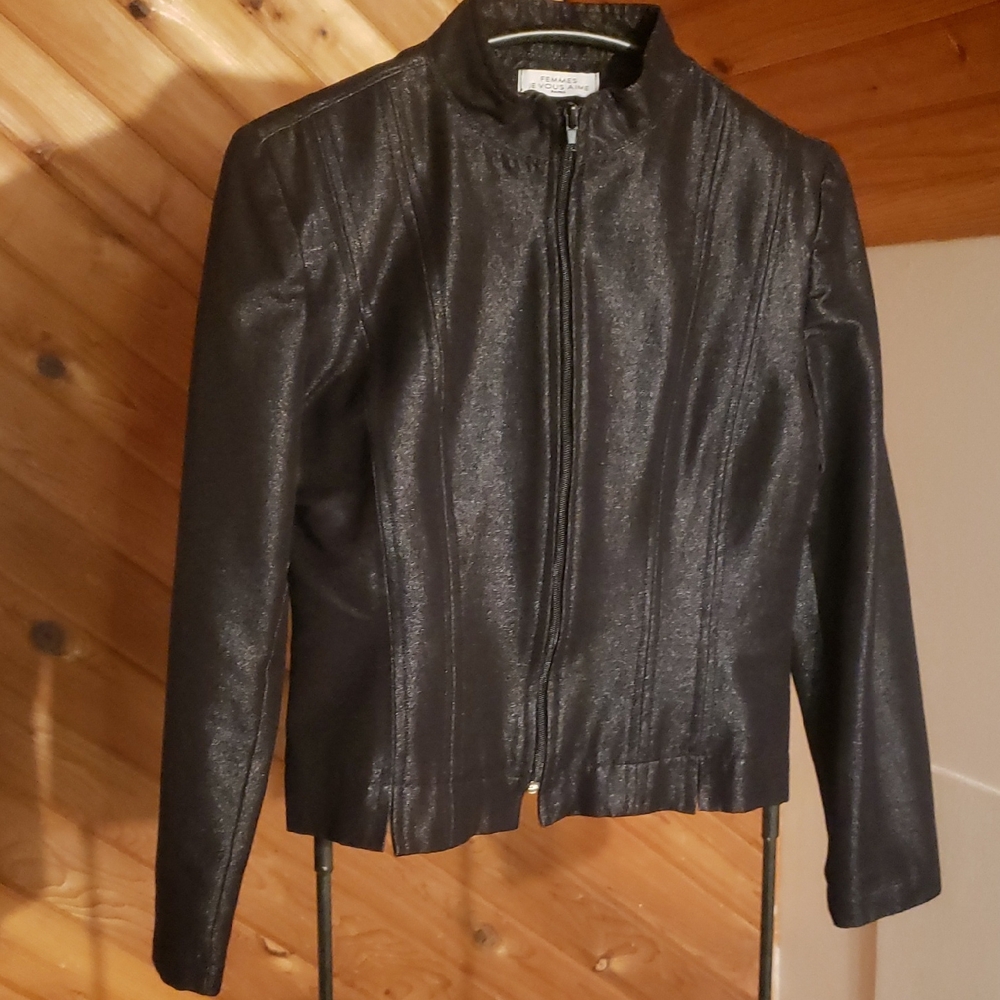 Femme Je Vous Aime Shimmering Black Evening Jacket